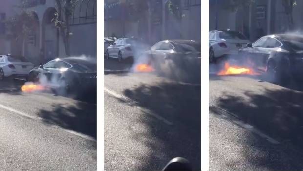 "Sin accidente, de la nada" se incendia vehículo Tesla en Los Ángeles